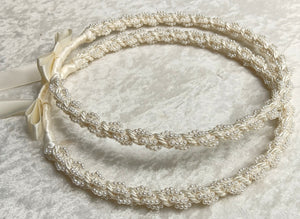Ivory Pearl Stefana Crowns, Greek Orthodox Wedding Crowns