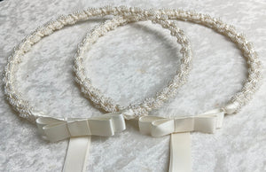 Ivory Pearl Stefana Crowns, Greek Orthodox Wedding Crowns