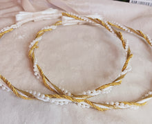Load image into Gallery viewer, Stefana Crowns, Greek Orthodox Wedding Crowns, Wedding Stefana White or Ivory
