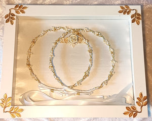 Stefanothiki, White Stefana Crown Case, Modern Stefanothiki, Gift For Greek Wedding