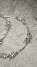 Load and play video in Gallery viewer, Crystal Leaf Greek Orthodox Stefana Crowns, Silver White Stefana
