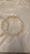 Load and play video in Gallery viewer, Pearl Greek Stefana Crowns, Orthodox Wedding Crowns, Wedding Stefana in White or Ivory
