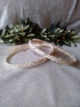 Load image into Gallery viewer, Greek Stefana Crowns, Orthodox Wedding Crowns, Rhinestone Pearl Wedding Stefana

