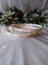 Load image into Gallery viewer, Greek Stefana Crowns, Orthodox Wedding Crowns, Rhinestone Pearl Wedding Stefana
