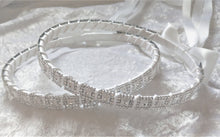 Load image into Gallery viewer, Greek Stefana Crowns, Silver Stefana Wedding Crowns in White or Ivory
