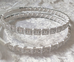 Greek Stefana Crowns, Silver Stefana Wedding Crowns in White or Ivory