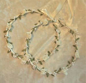 Calla Lily Stefana, Orthodox Wedding Crowns, Ivory Greek Stefana