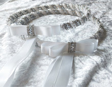 Load image into Gallery viewer, Crystal Pearl Stefana Crowns, Greek Orthodox Wedding Crowns, Wedding Stefana White or Ivory
