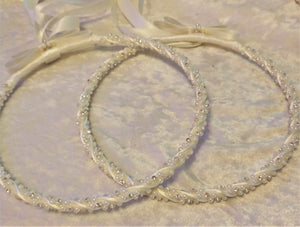 Stefana Crowns, Greek Wedding Crowns, Ivory Stefana, Orthodox Crowns, Rhinestone Pearl Wedding Crowns