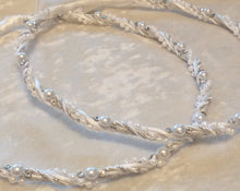 Load image into Gallery viewer, Stefana Set, Orthodox Wedding Crowns, White Stefana, Crystal Stefana
