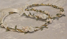 Load image into Gallery viewer, Stefana Crowns, Ivory Calla Lily Stefana, Orthodox Stefana, Greek Wedding Crowns
