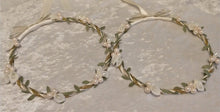 Load image into Gallery viewer, Stefana Crowns, Ivory Calla Lily Stefana, Orthodox Stefana, Greek Wedding Crowns
