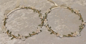 Stefana Crowns, Ivory Calla Lily Stefana, Orthodox Stefana, Greek Wedding Crowns