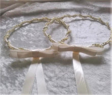 Load image into Gallery viewer, Greek Stefana Crowns, Orthodox Wedding Crowns, Simple Pearl Wedding Stefana
