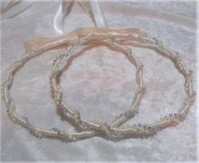 Load image into Gallery viewer, Greek Stefana Crowns, Orthodox Wedding Crowns, Simple Pearl Wedding Stefana
