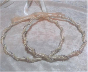 Greek Stefana Crowns, Orthodox Wedding Crowns, Simple Pearl Wedding Stefana