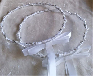Greek Stefana Crowns, Orthodox Wedding Crowns, Simple Pearl Wedding Stefana