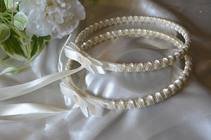 Ivory Greek Orthodox Stefana Wedding Crowns